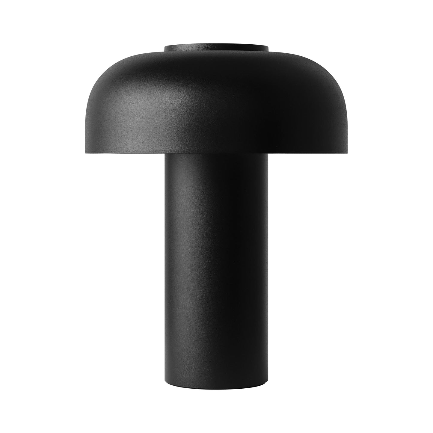 Louver LED Rechargeable Table Lamp in Black.