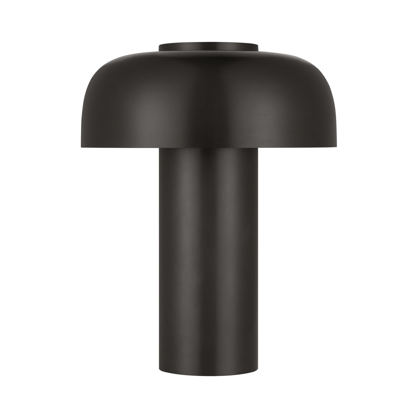Louver LED Rechargeable Table Lamp in Bronze.