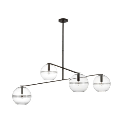 Lowing Chandelier in Blackened Forged (4-Light).