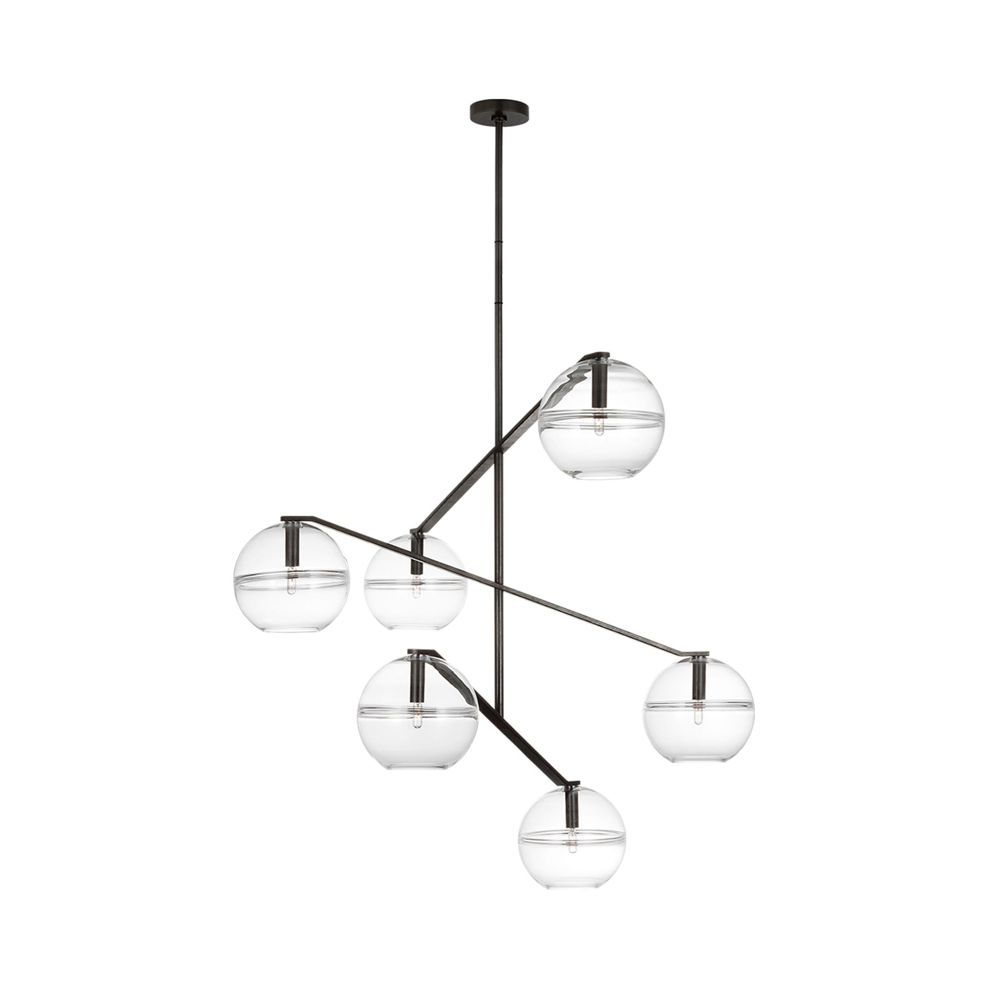 Lowing Chandelier in Blackened Forged (6-Light).