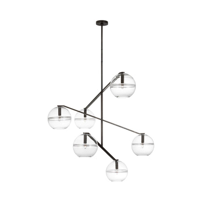 Lowing Chandelier in Blackened Forged (6-Light).