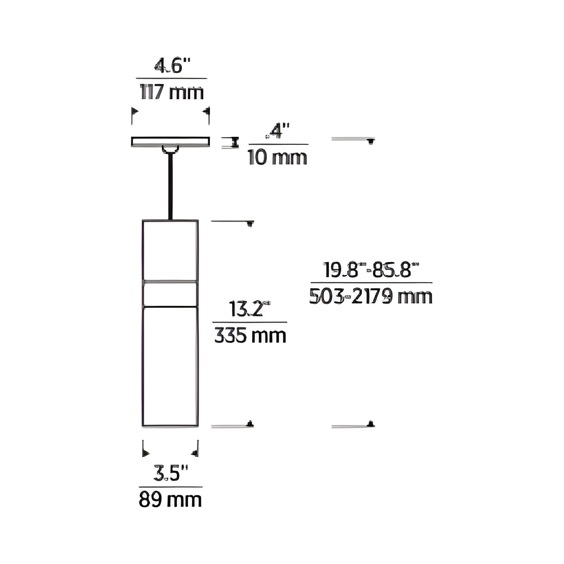 Manette LED Pendant Light - line drawing.