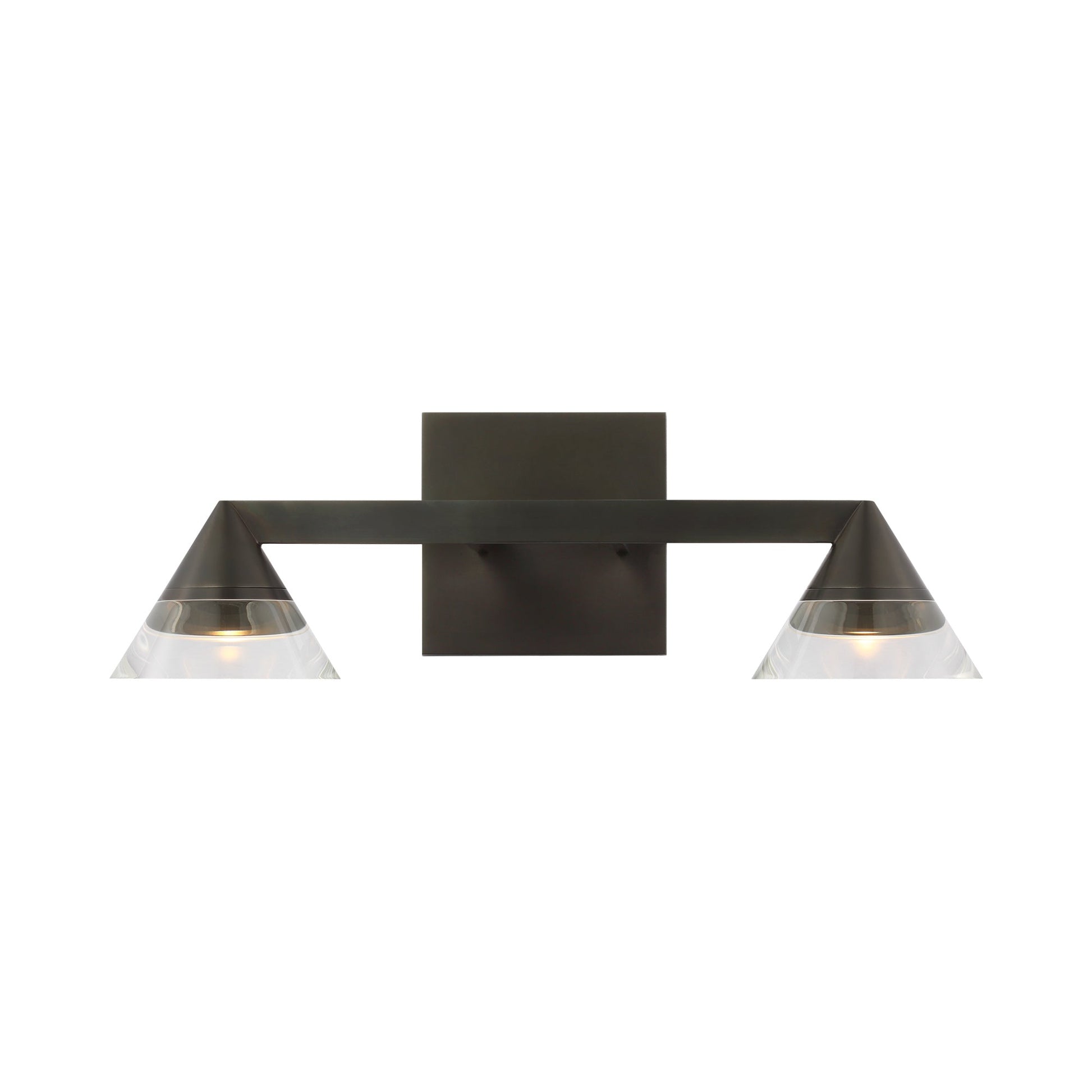 Midrand Crystal LED Bath Vanity Light in Bronze (14.7-Inch).