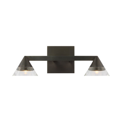 Midrand Crystal LED Bath Vanity Light in Bronze (14.7-Inch).