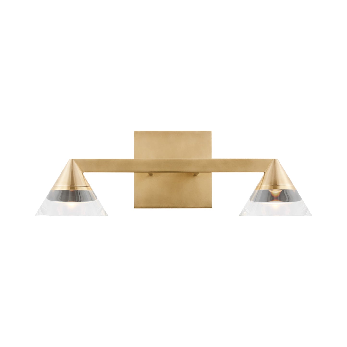 Midrand Crystal LED Bath Vanity Light in Hand-Rubbed Antique Brass (14.7-Inch).