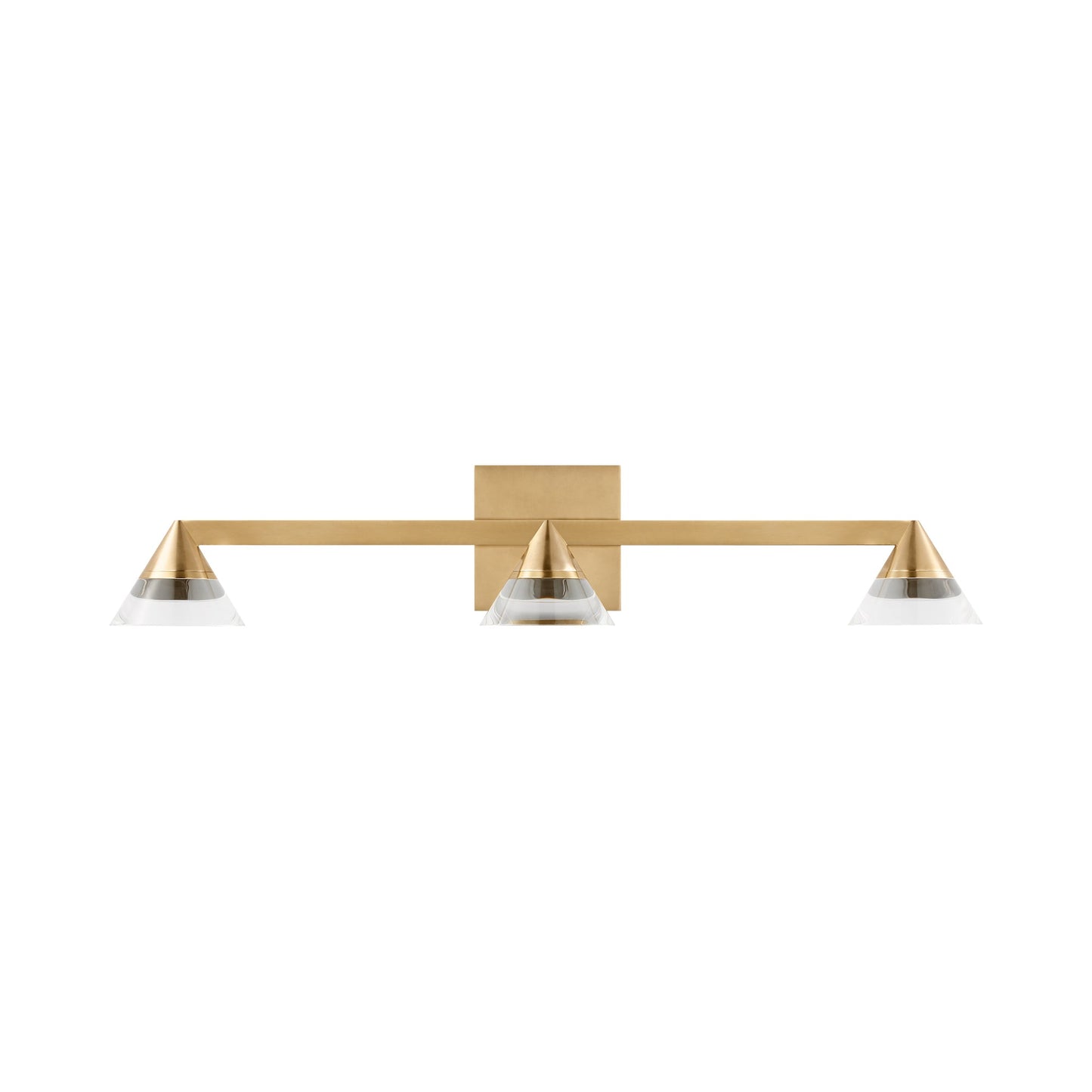 Midrand Crystal LED Bath Vanity Light in Hand-Rubbed Antique Brass (25.5-Inch).