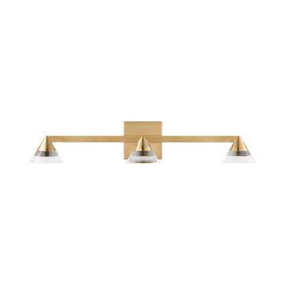 Midrand Crystal LED Bath Vanity Light in Hand-Rubbed Antique Brass (25.5-Inch).