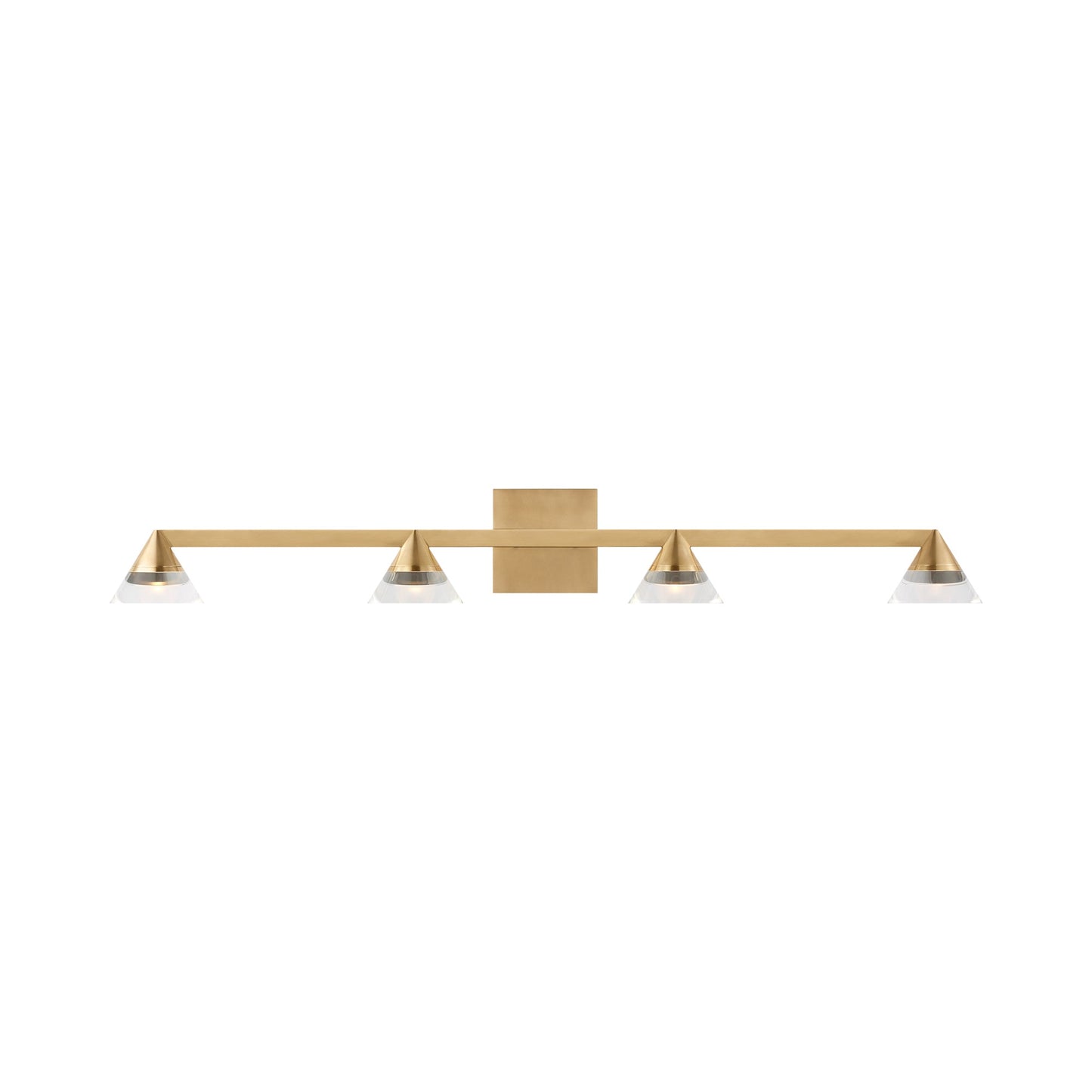 Midrand Crystal LED Bath Vanity Light in Hand-Rubbed Antique Brass (36.2-Inch).