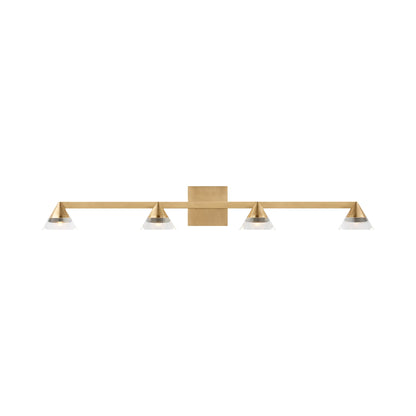 Midrand Crystal LED Bath Vanity Light in Hand-Rubbed Antique Brass (36.2-Inch).