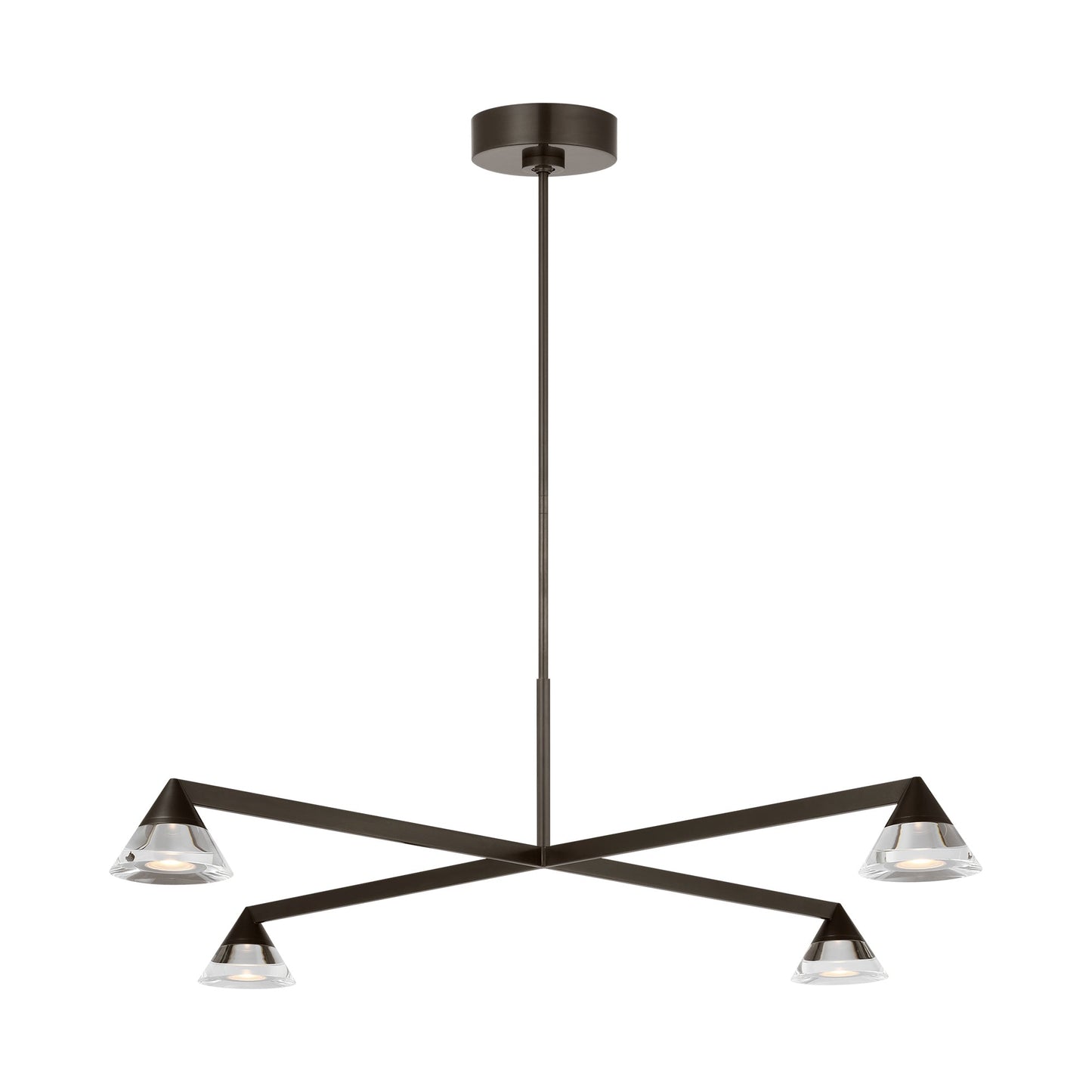 Midrand Crystal LED Chandelier in Bronze (37.4-Inch).