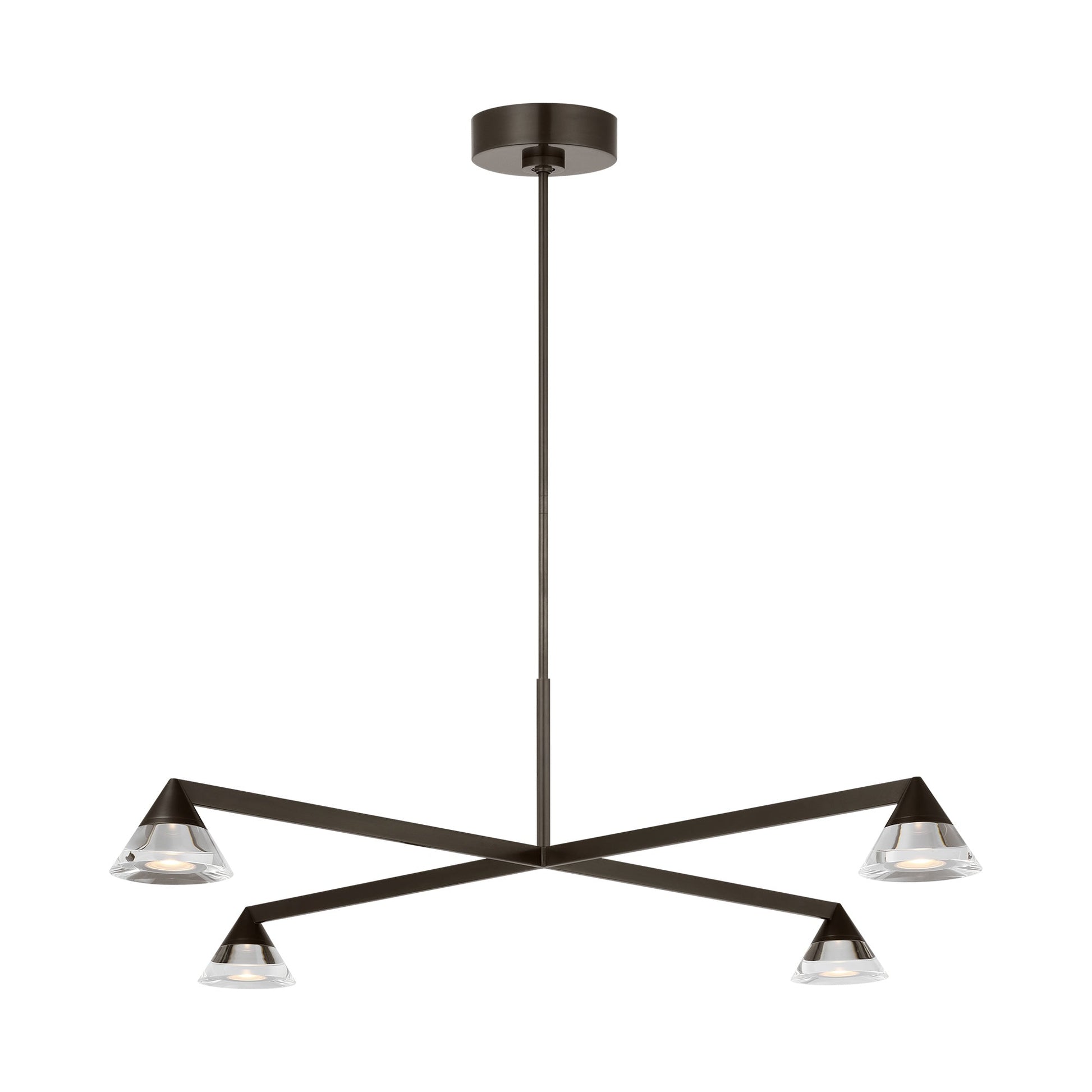 Midrand Crystal LED Chandelier in Bronze (37.4-Inch).
