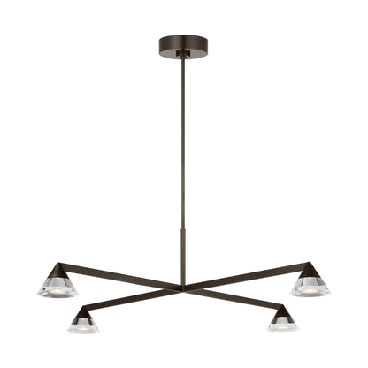 Midrand Crystal LED Chandelier in Bronze (37.4-Inch).