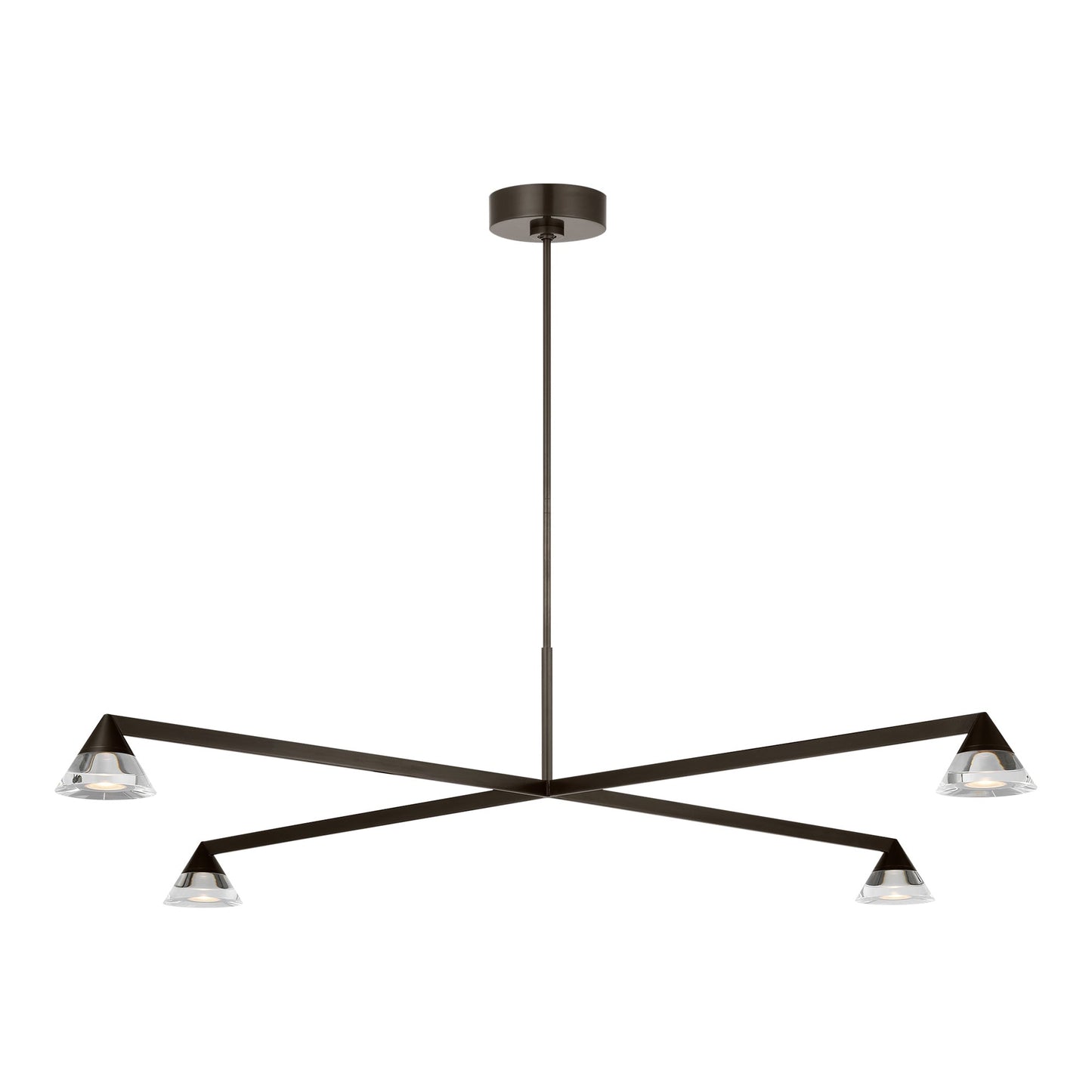 Midrand Crystal LED Chandelier in Bronze (52-Inch).