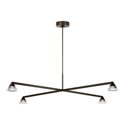 Midrand Crystal LED Chandelier in Bronze (52-Inch).