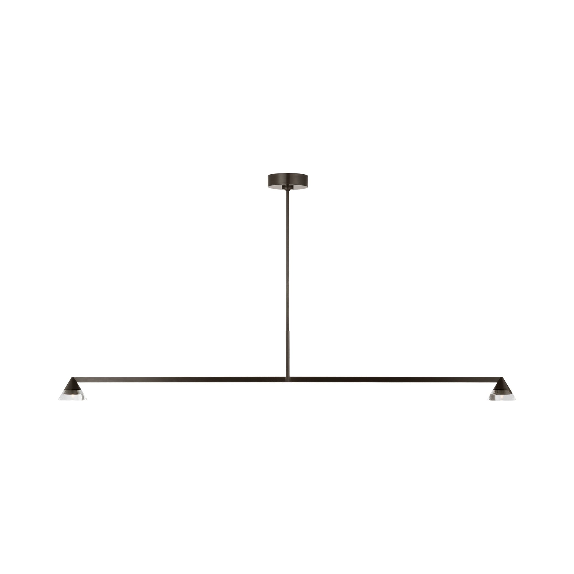 Midrand Crystal Linear LED Chandelier in Bronze.