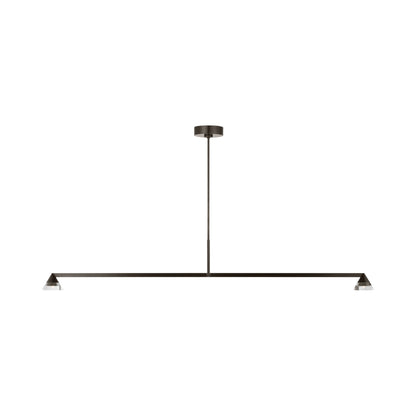 Midrand Crystal Linear LED Chandelier in Bronze.