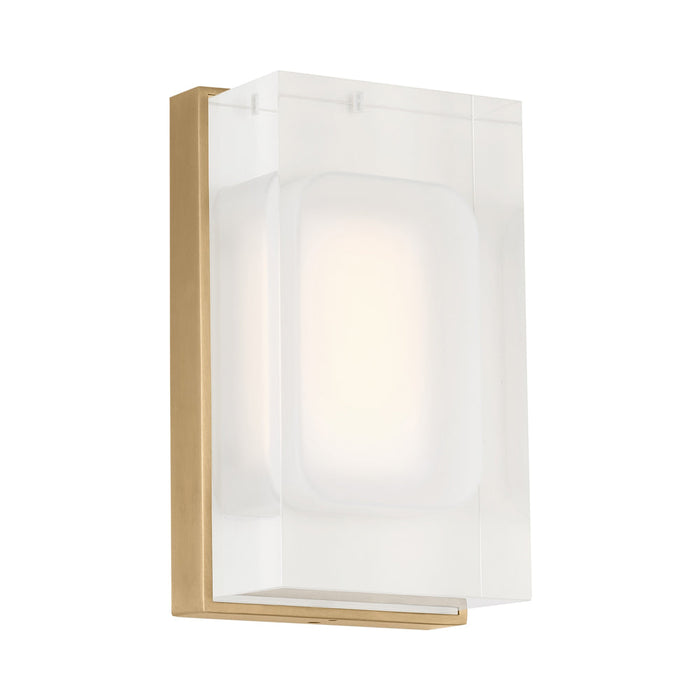 Milley LED Wall Light in Natural Brass (7-Inch).