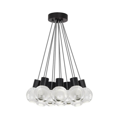Mina LED Multipoint Pendant Light in Black (Black/White).