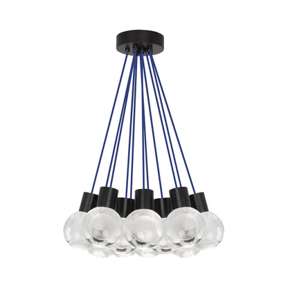 Mina LED Multipoint Pendant Light in Black (Blue).