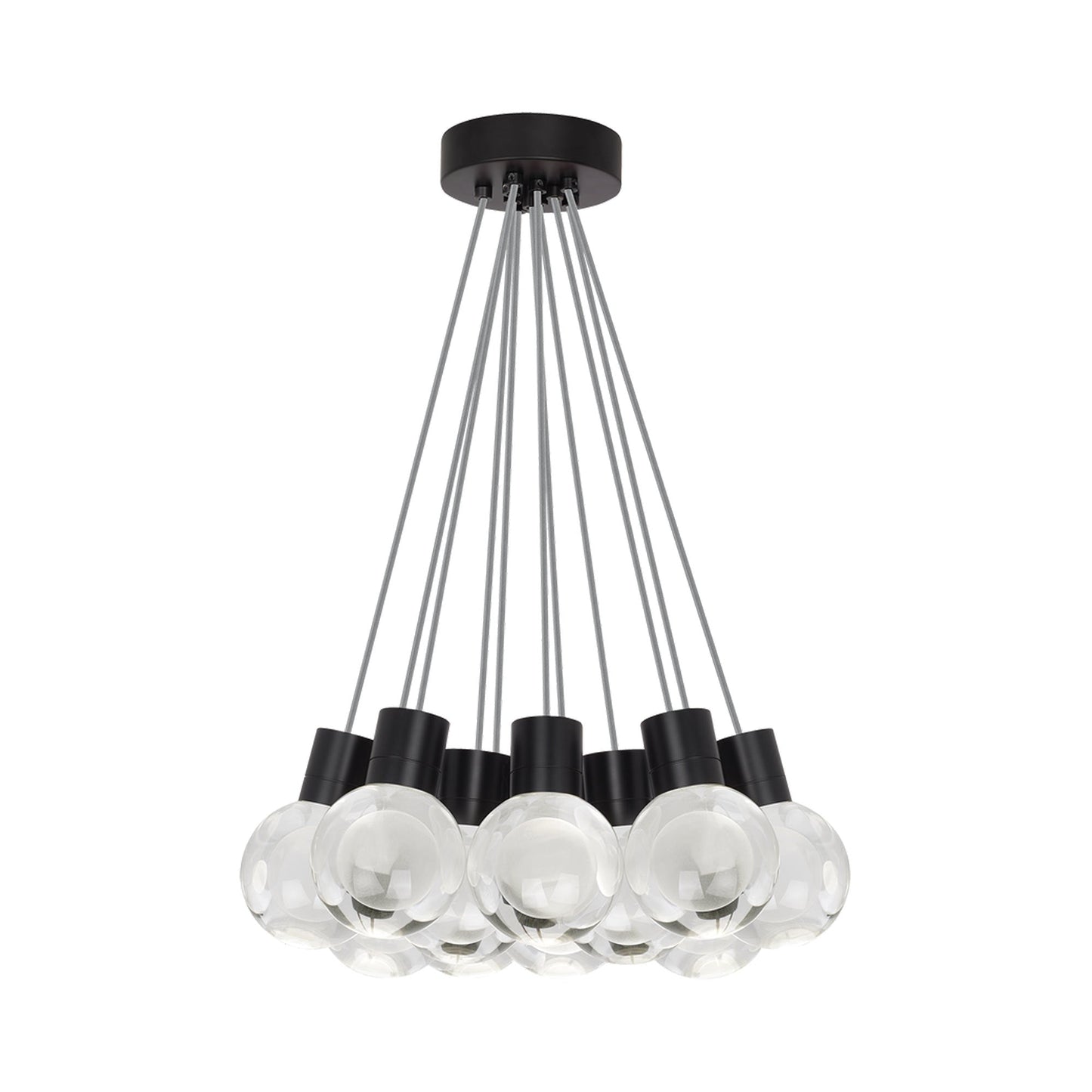 Mina LED Multipoint Pendant Light in Black (Gray).