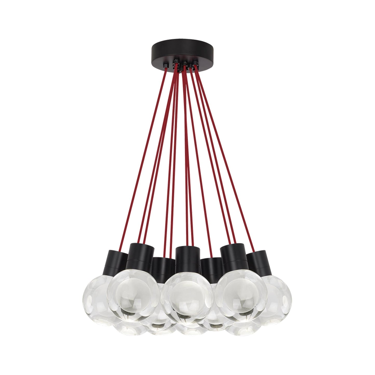 Mina LED Multipoint Pendant Light in Black (Red).