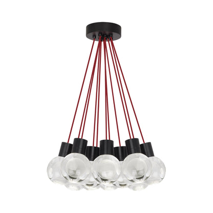 Mina LED Multipoint Pendant Light in Black (Red).