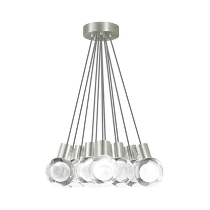 Mina LED Multipoint Pendant Light in Satin Nickel (Black/White).