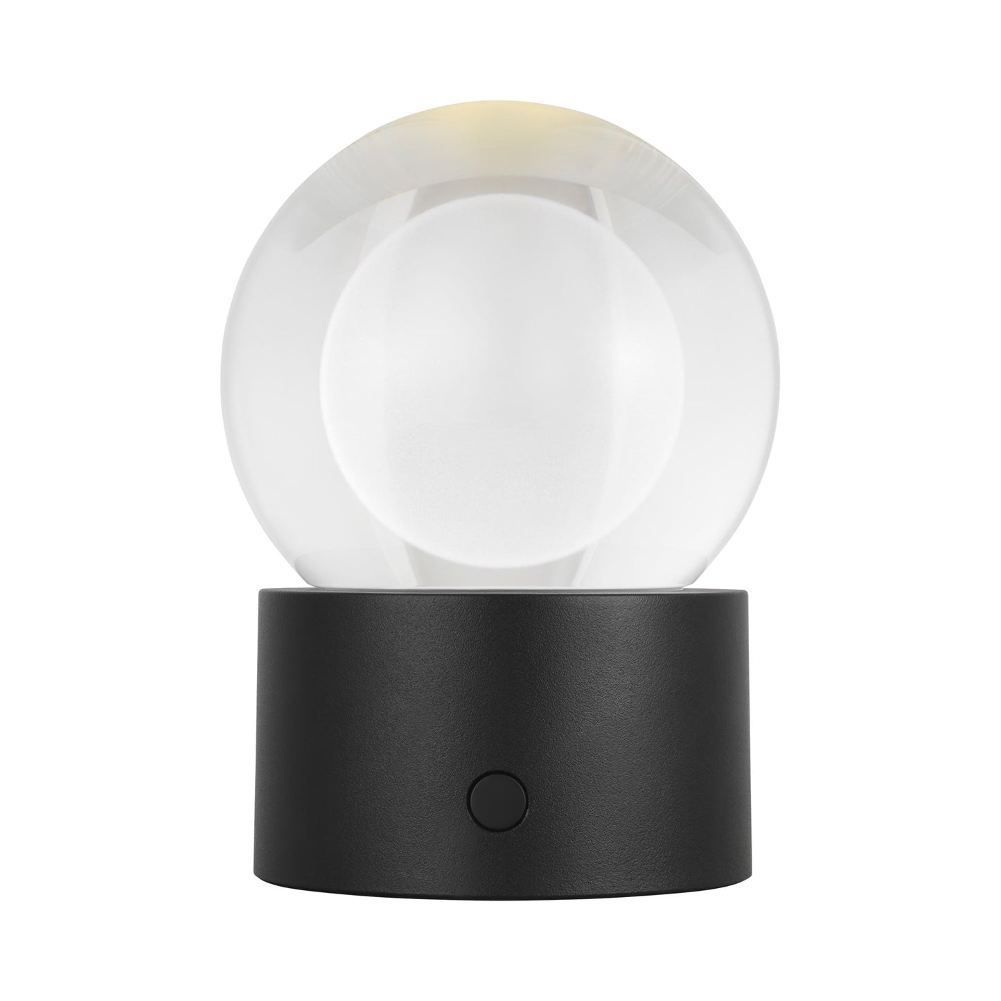 Mina LED Rechargeable Table Lamp in Black\Crystal.