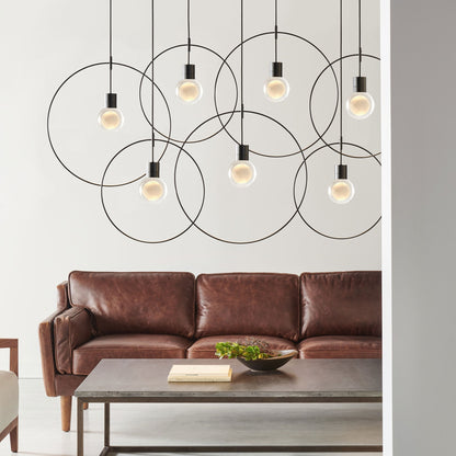 Mina Single LED Pendant Light in living room.