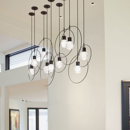 Mina Single LED Pendant Light in living room.