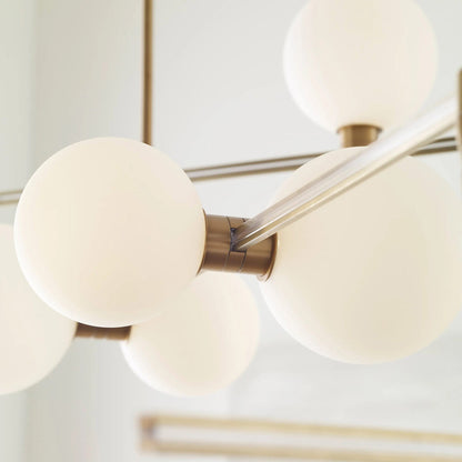 ModernRail LED Chandelier in Detail.