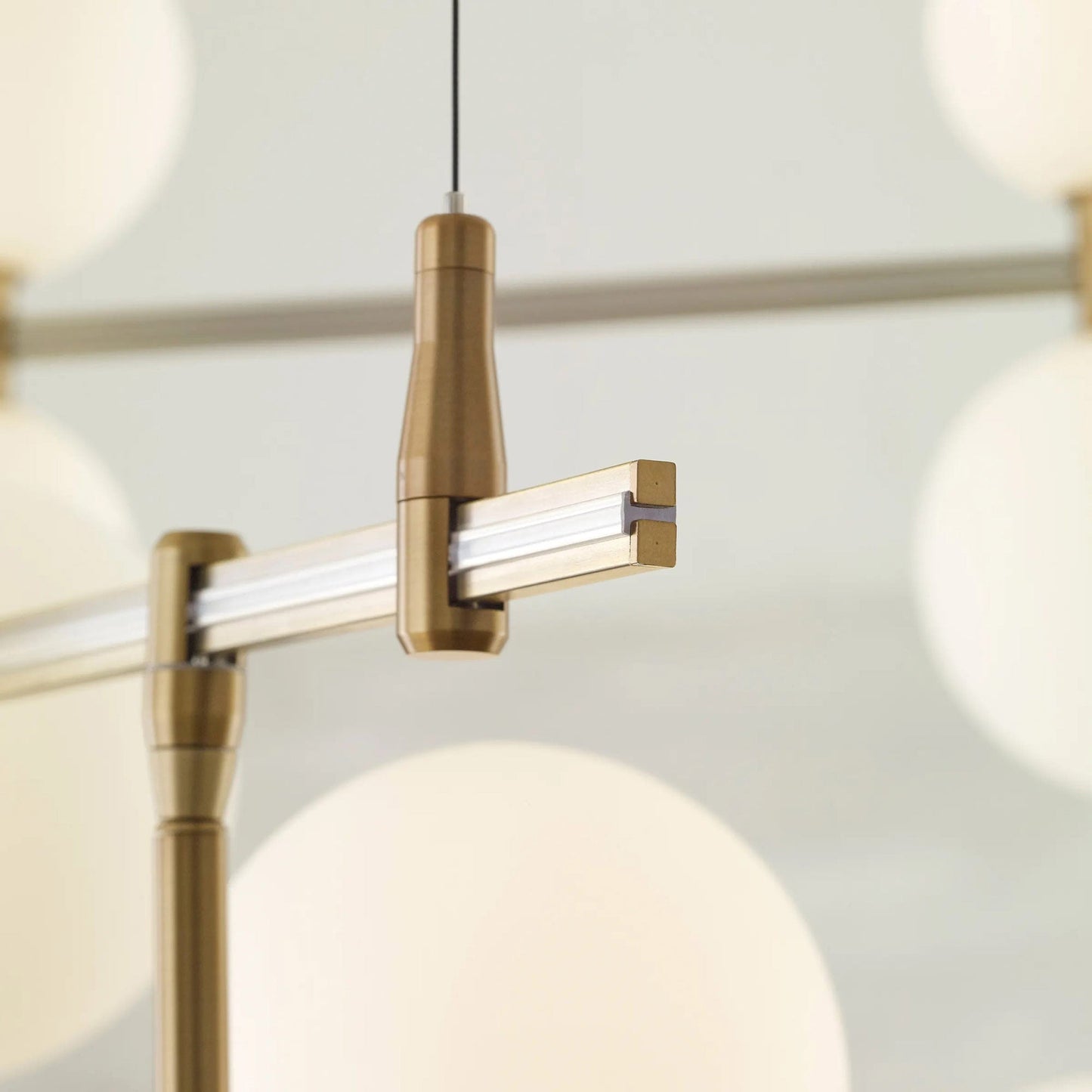 ModernRail LED Chandelier in Detail.