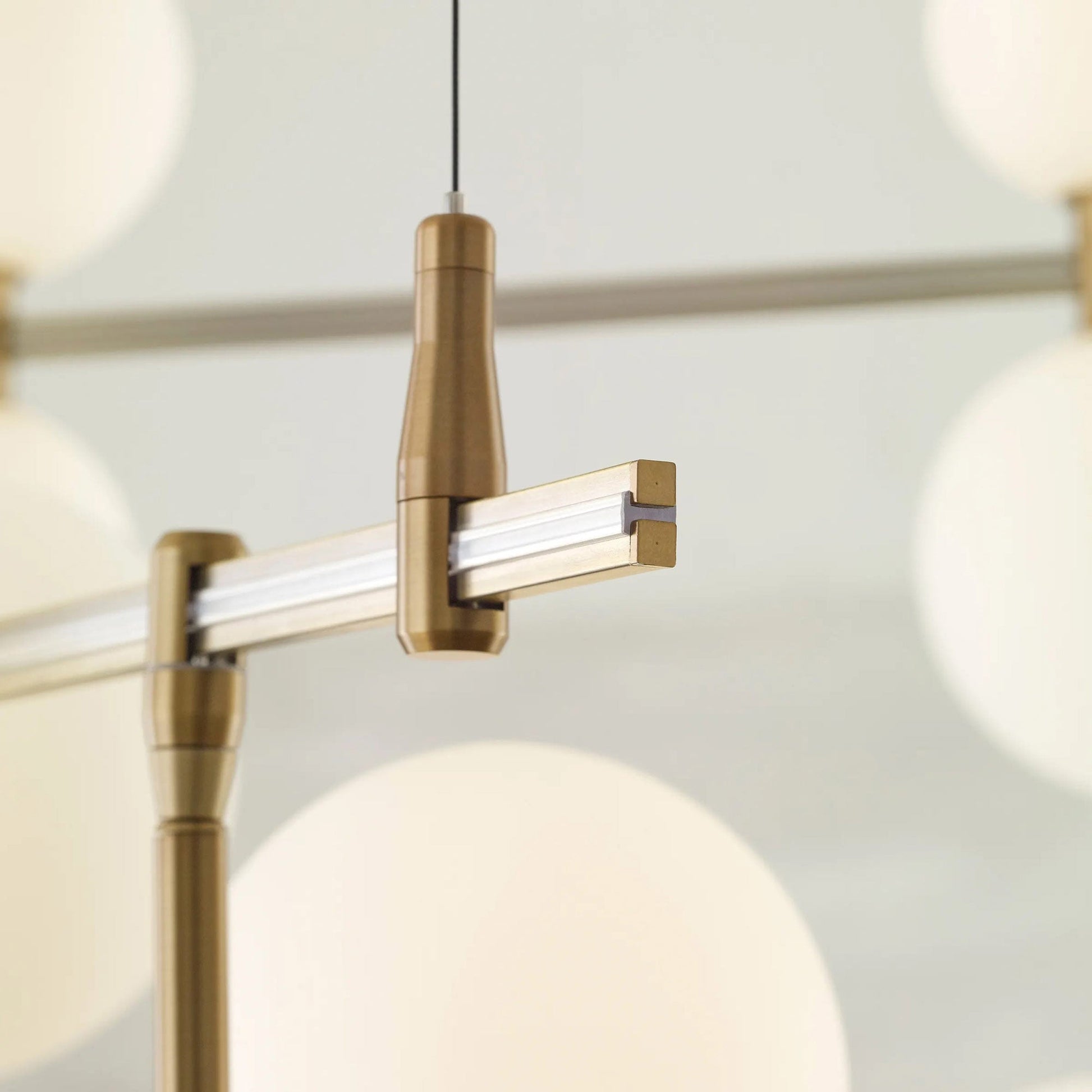 ModernRail LED Chandelier in Detail.