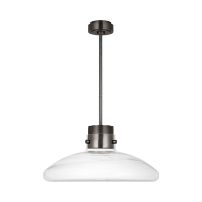 Morgan LED Pendant Light in Burnished Bronze (22-Inch/Clear Glass).