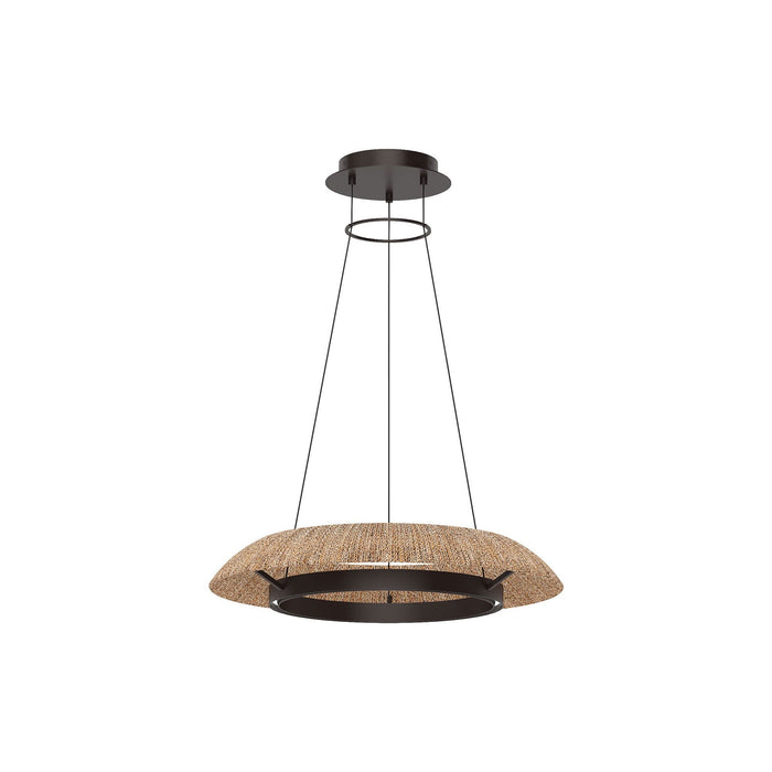 Noa LED Chandelier in Bronze/Natural (Small).