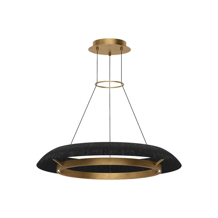 Noa LED Chandelier in Hand Rubbed Antique Brass/Washed Black (Medium).