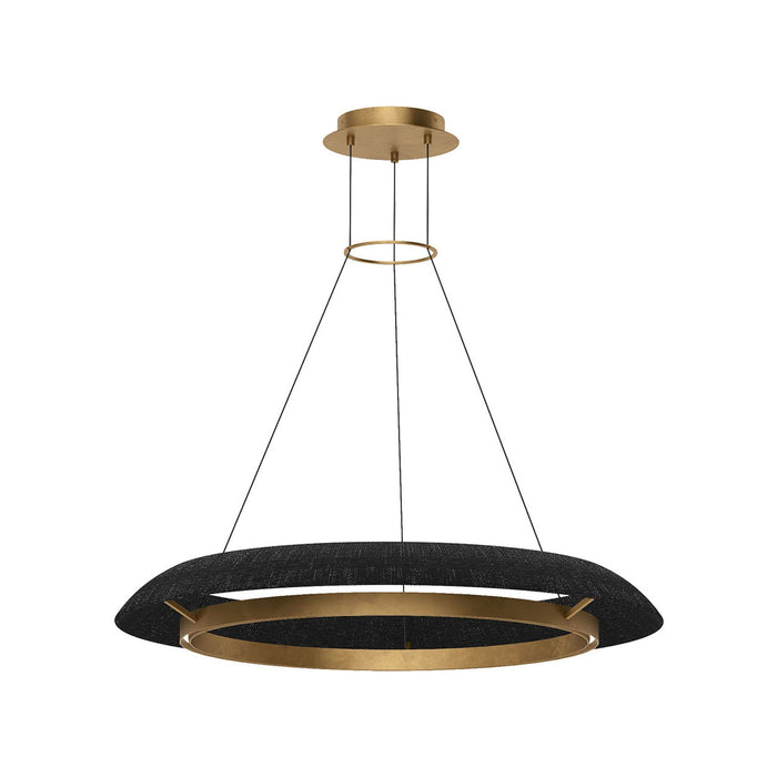 Noa LED Chandelier in Hand Rubbed Antique Brass/Washed Black (Large).