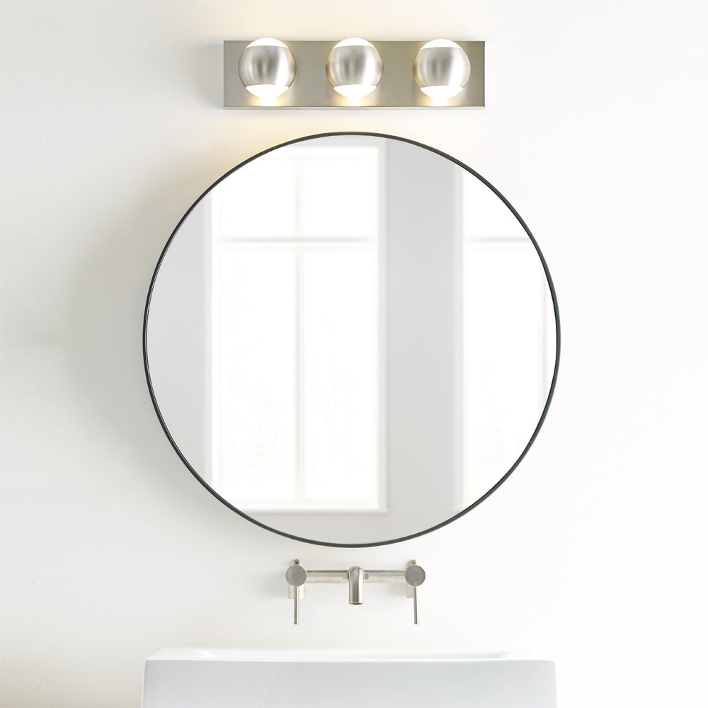 Oko LED Bath Vanity Light in bathroom.