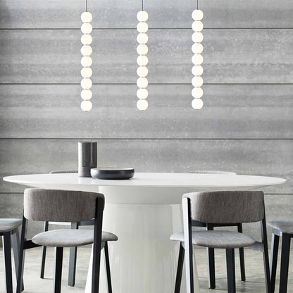 Orbet LED Pendant Light in dining room.