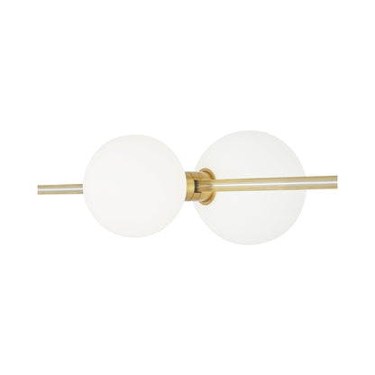 Orbs LED Wall Light in Aged Brass (Horizontal).