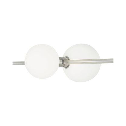 Orbs LED Wall Light in Satin Nickel (Horizontal).