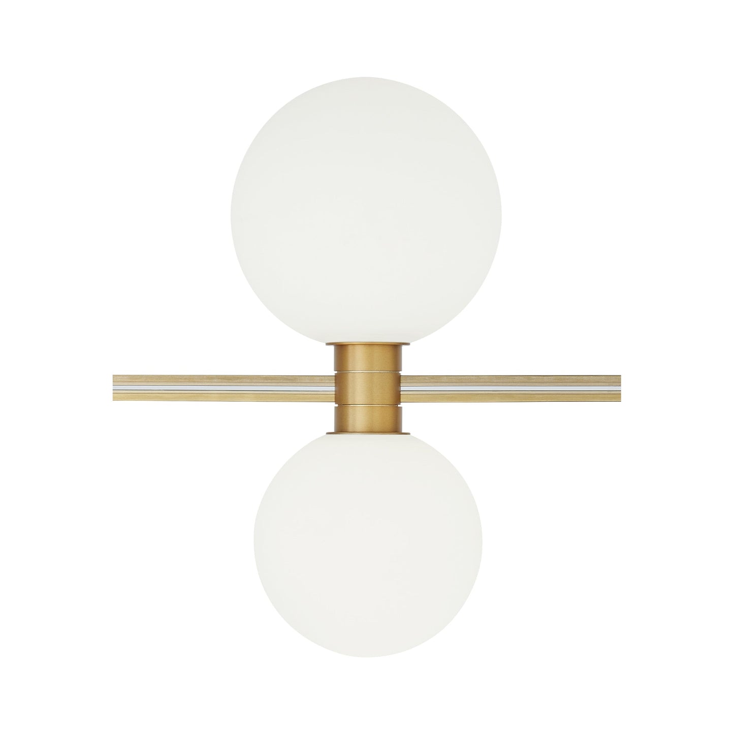 Orbs LED Wall Light in Aged Brass (Vertical).