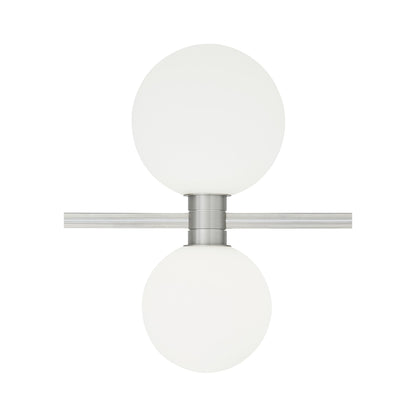 Orbs LED Wall Light in Satin Nickel (Vertical).