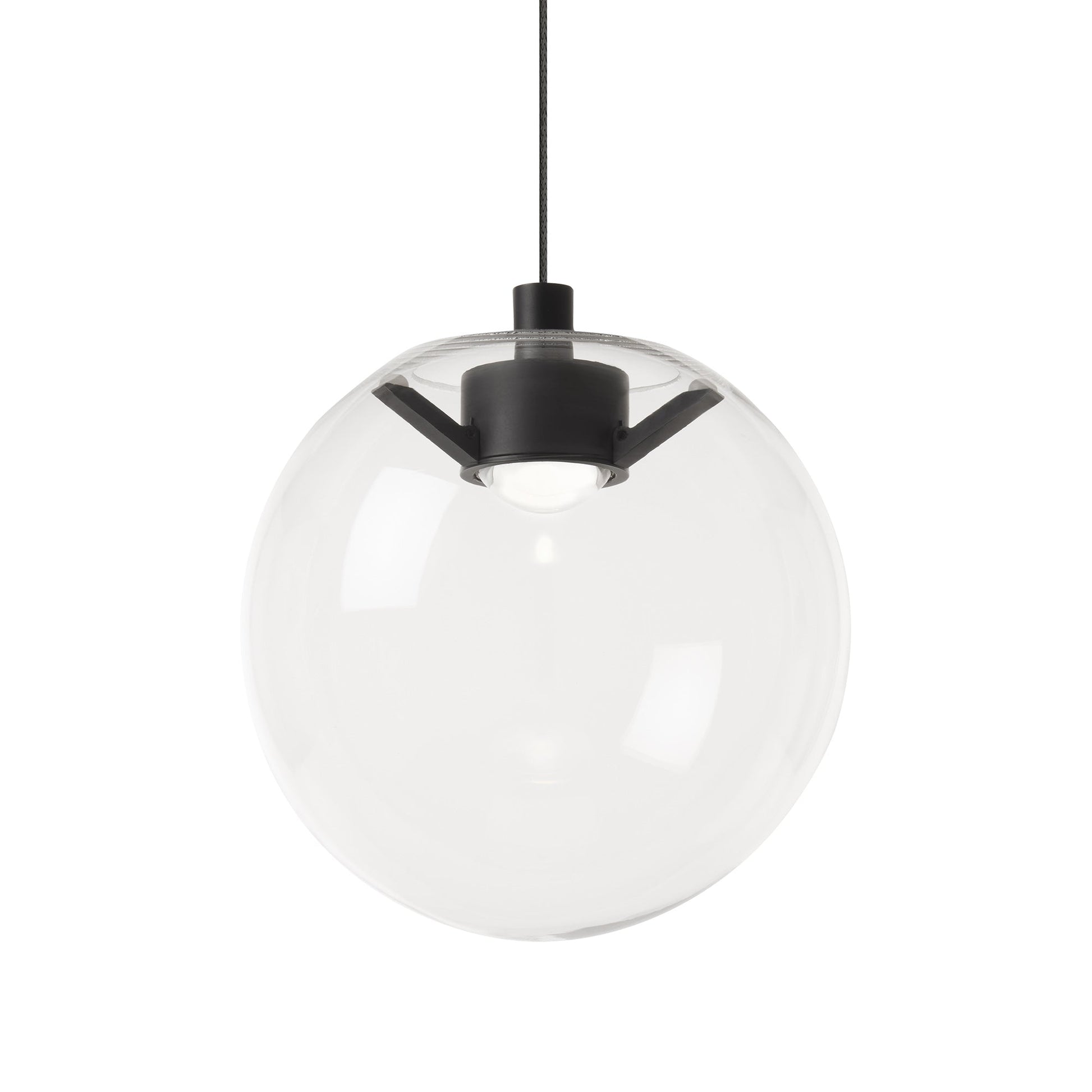 Mini Palona LED Pendant Light in Nightshade Black.