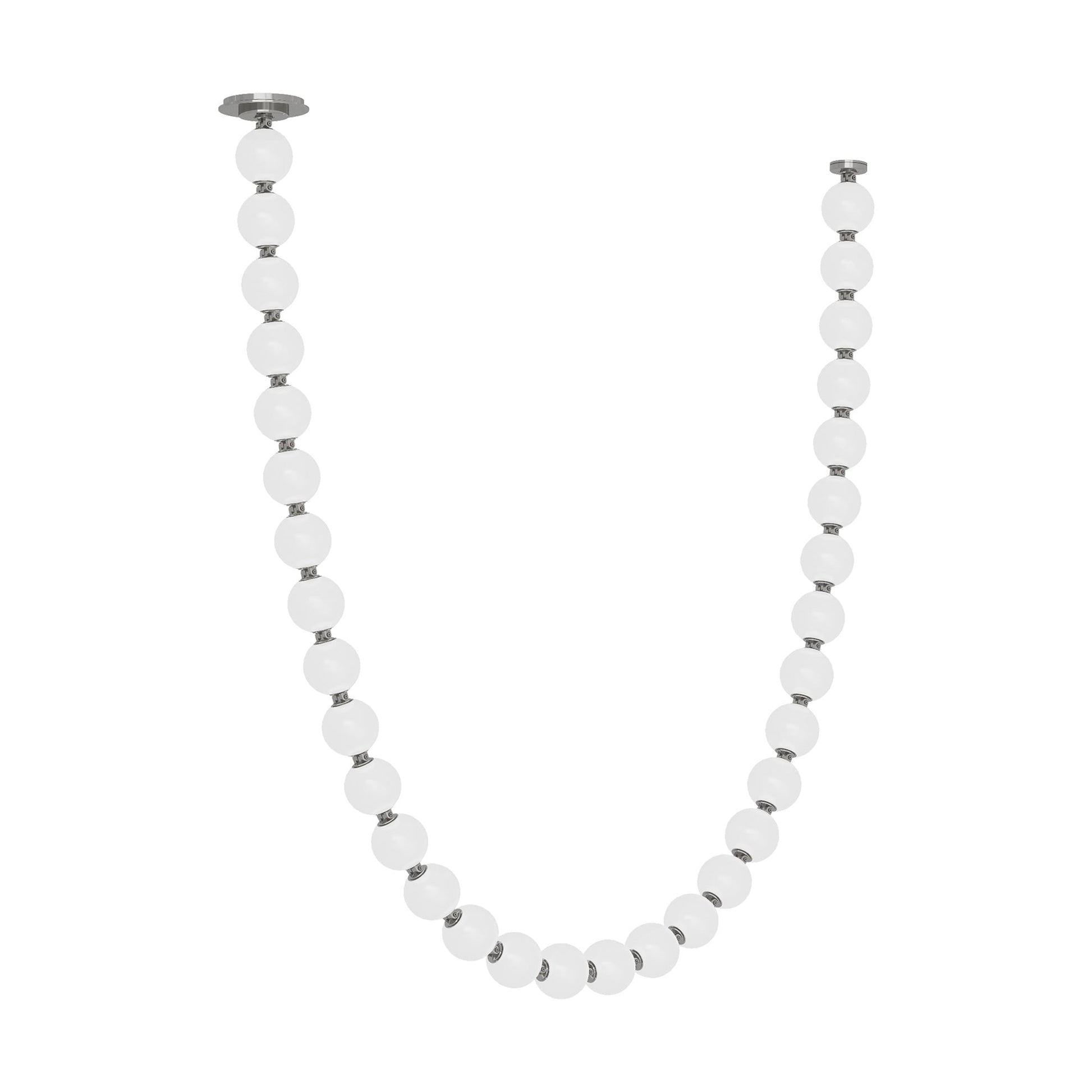 Perle LED Chandelier in Polished Nickel (89.7-Inch/3000K).