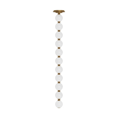 Perle LED Pendant Light in Natural Brass (38.9-Inch).