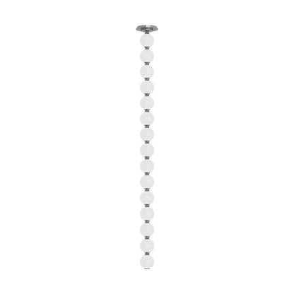 Perle LED Pendant Light in Polished Nickel (51.6-Inch).