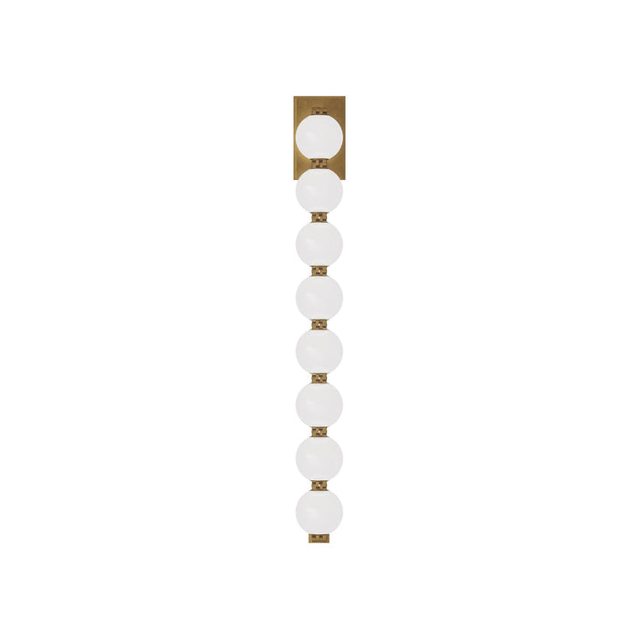 Perle LED Wall Light in Natural Brass (28-Inch).