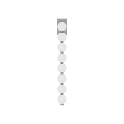 Perle LED Wall Light in Polished Nickel (28-Inch).