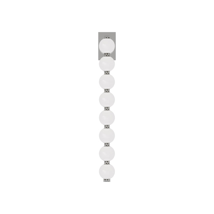 Perle LED Wall Light in Polished Nickel (28-Inch).